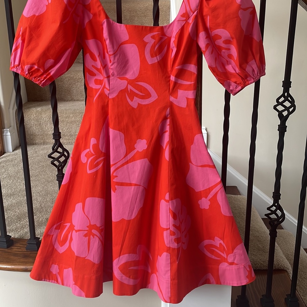 Brand new Staud red and pink summer dress